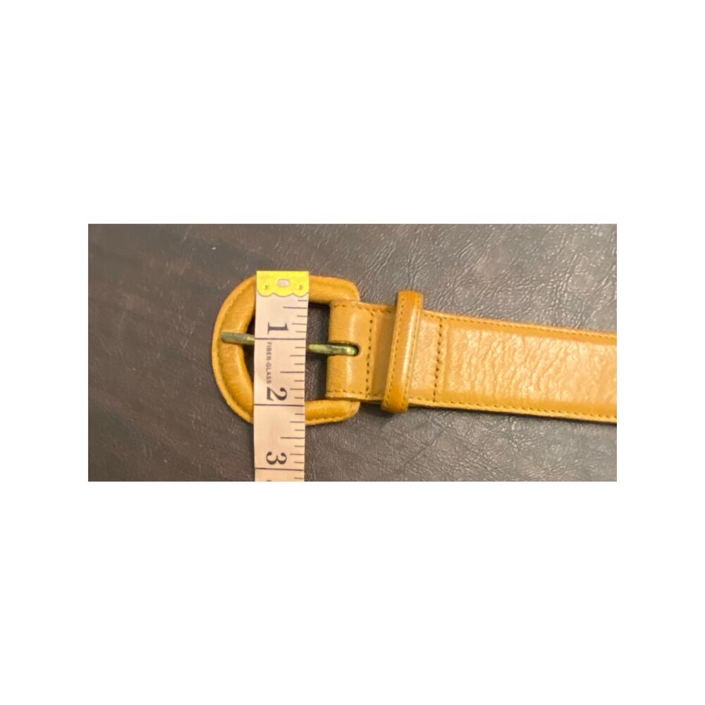 Harken USA Made Vintage Leather Belt Tan Colorful Inlay Western Boho Med 28–32 - Picture 8 of 10